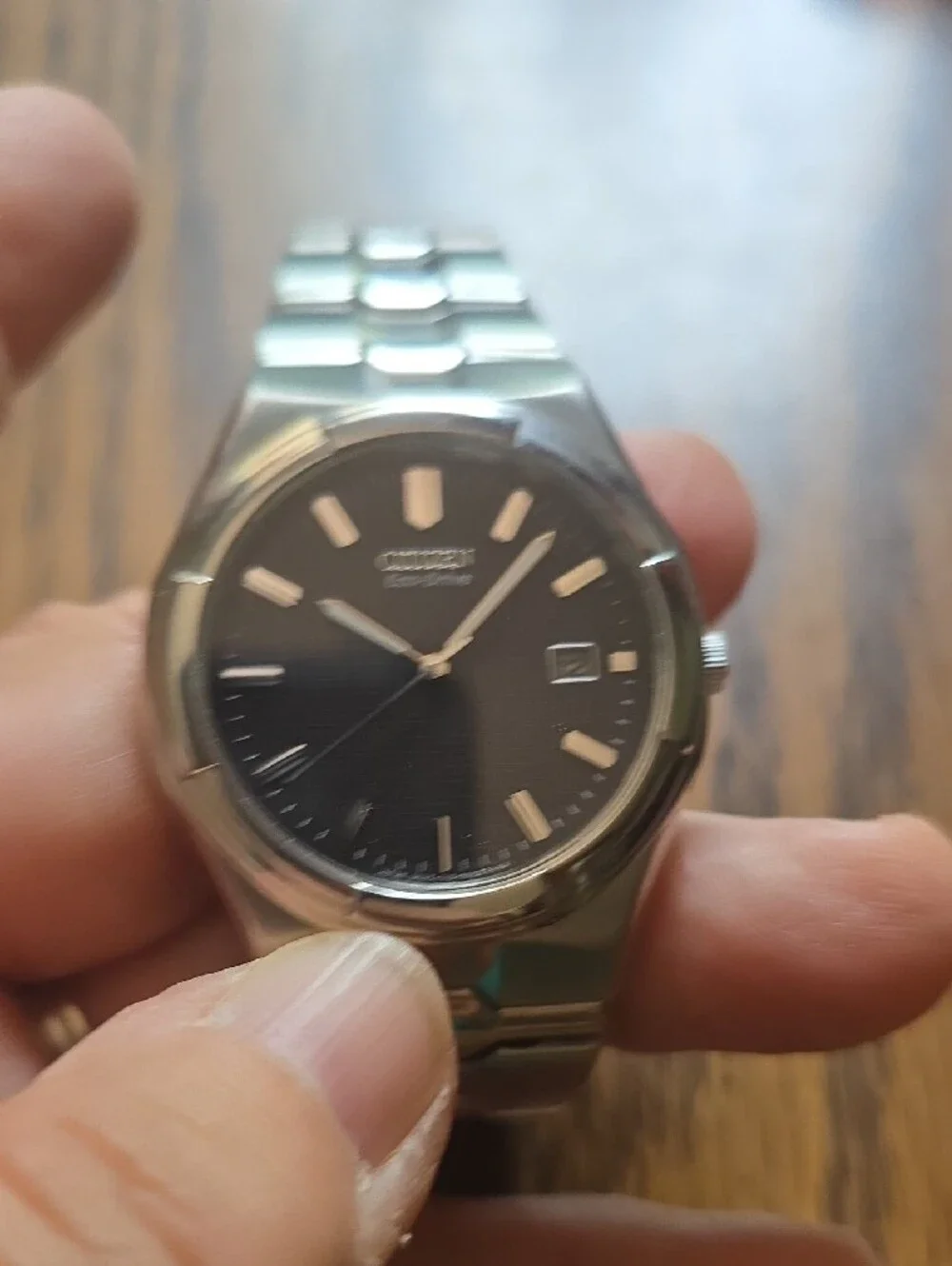 Like NEW Citizen Eco-Drive Stainless Steel Watch with Gray Dial